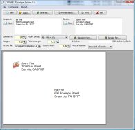 A screenshot of the program Envelope Printer 1.0