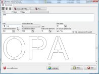 A screenshot of the program Stencil fonts 1.0